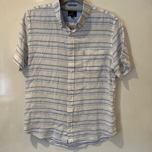 Ben Sherman Blue and White Casual Button Down Shirt